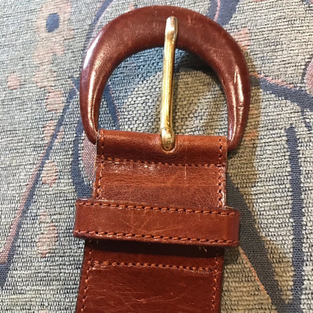 ——-SOLD————JAEGER LEATHER BELT MADE IN ITALY - Picture 5 of 9